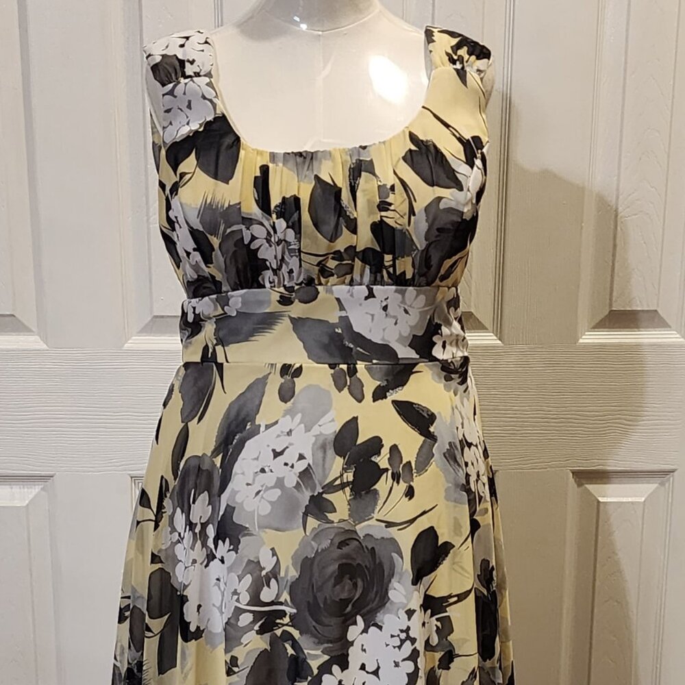 Yellow flowered dress